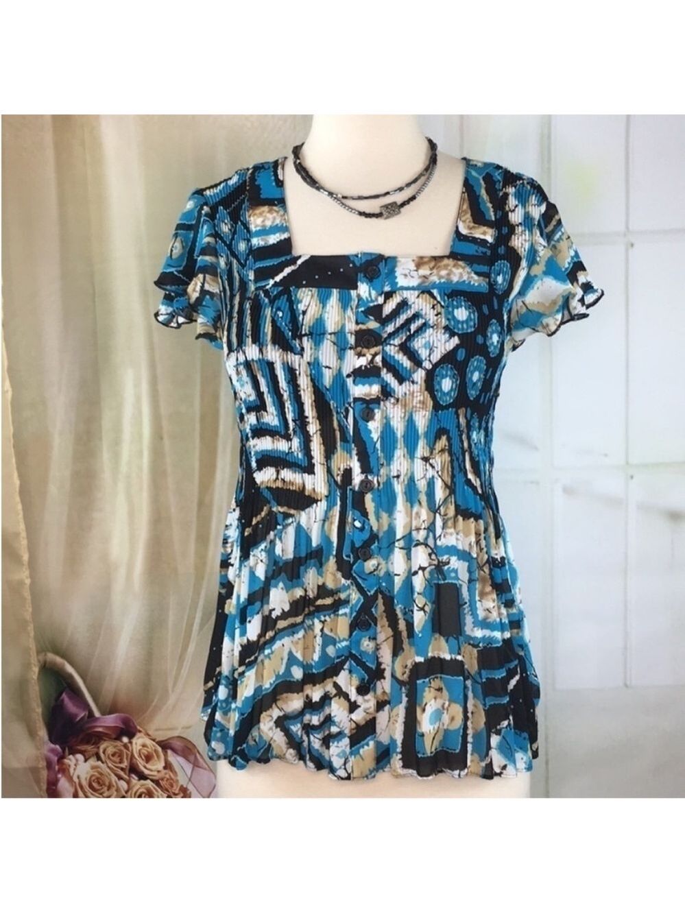 SERENADE Short Sleeved Blouse M